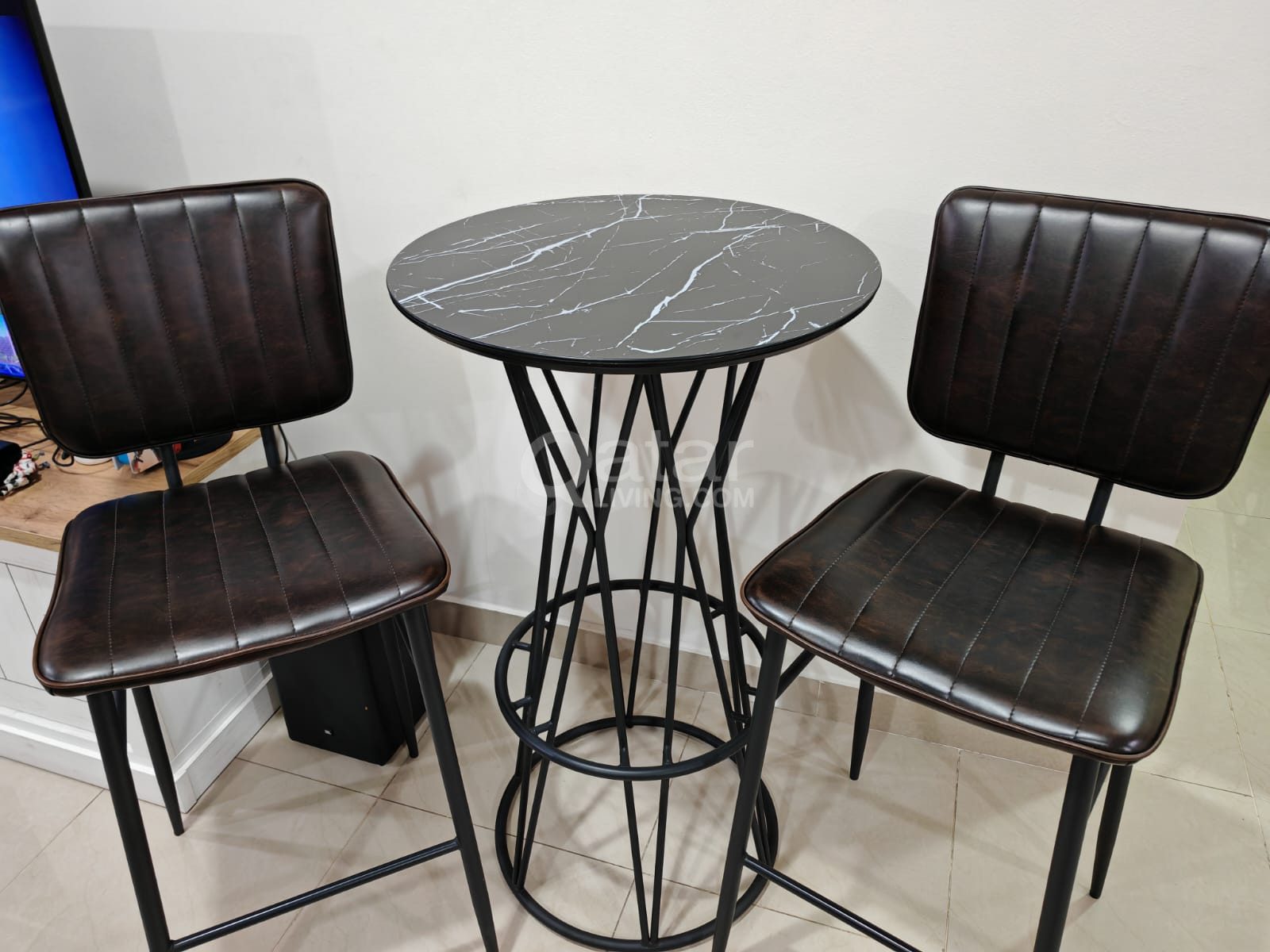 High table with chairs