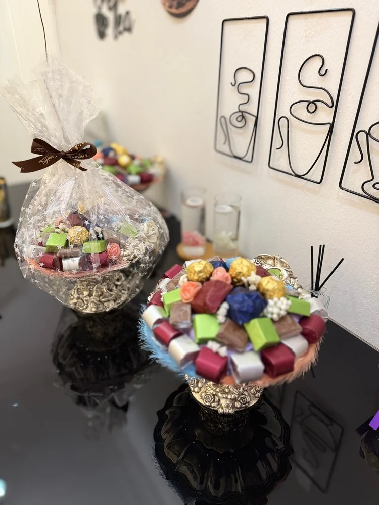 luxurious chocolate plate