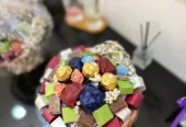 luxurious chocolate plate