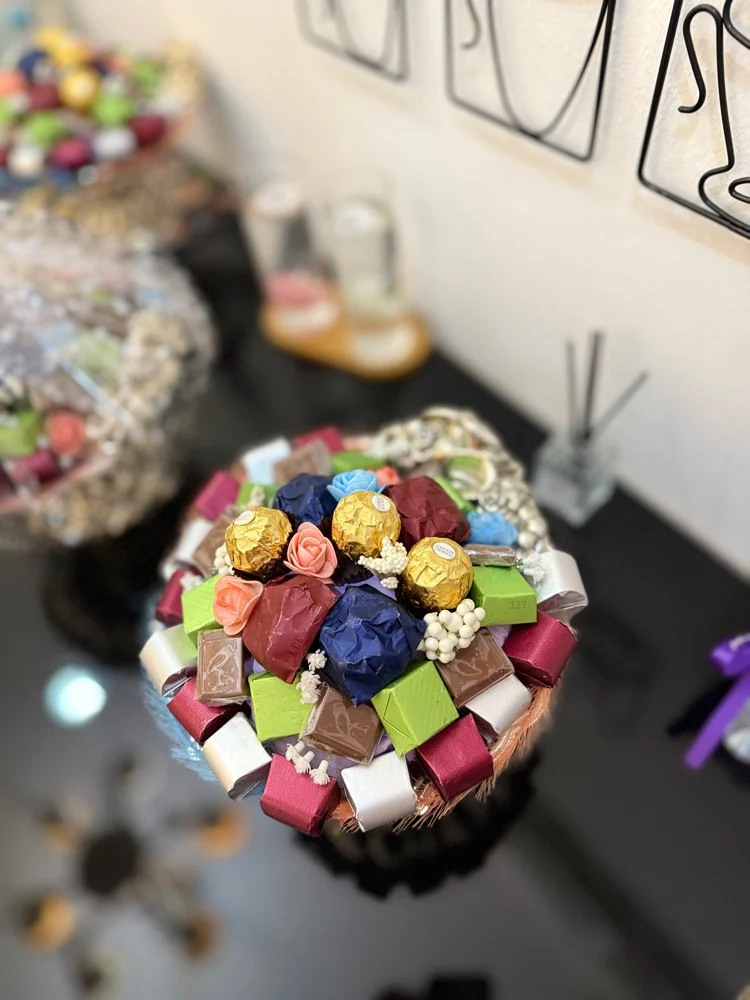 luxurious chocolate plate