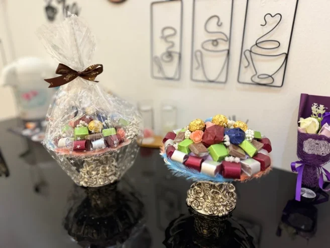 luxurious chocolate plate