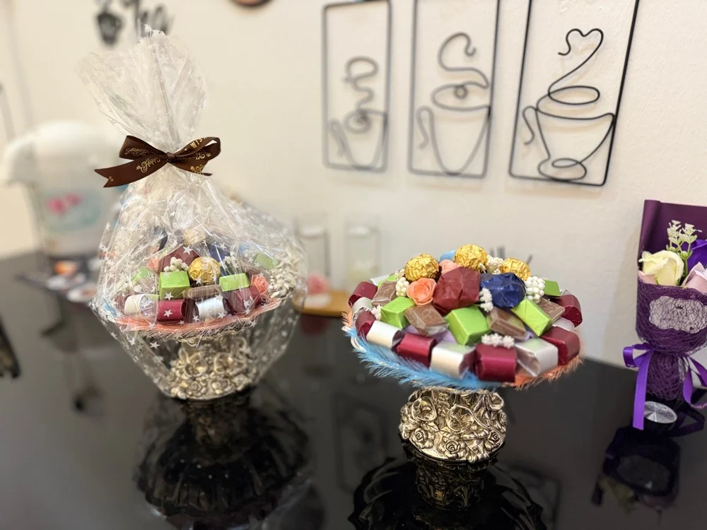luxurious chocolate plate