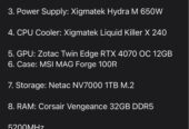 pc for sale price is negotiable