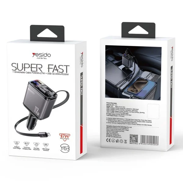 Yesido 117W Fast Car Charger