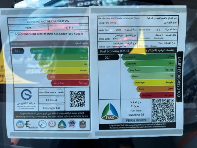 دونج فينج شاين 2025