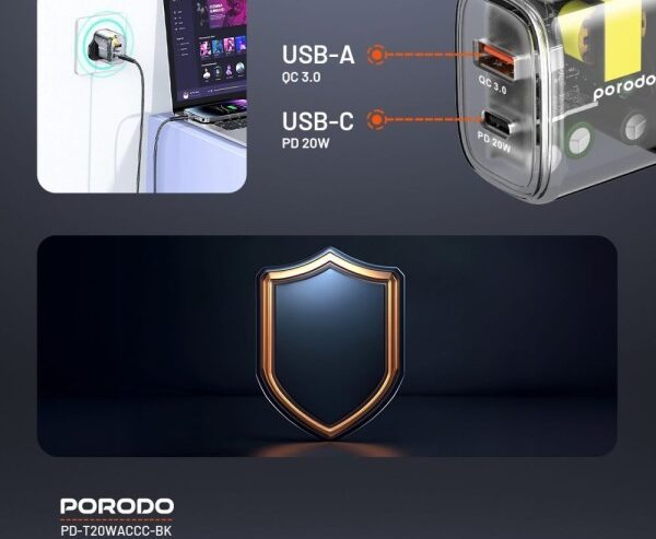 Dual Charger with USB-C Cable