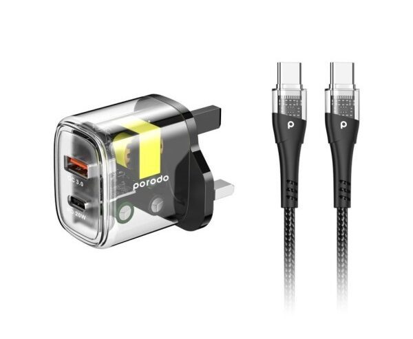 Dual Charger with USB-C Cable