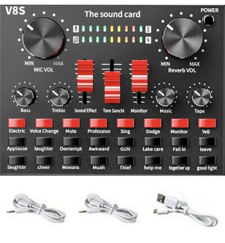 podcast microphone +mixer v8s