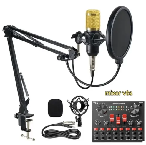 podcast microphone +mixer v8s