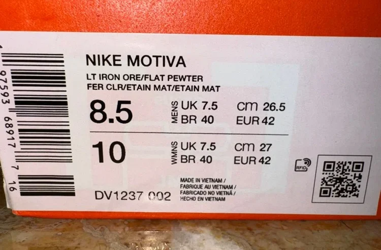 Nike Motiva – Grey (Brand New)