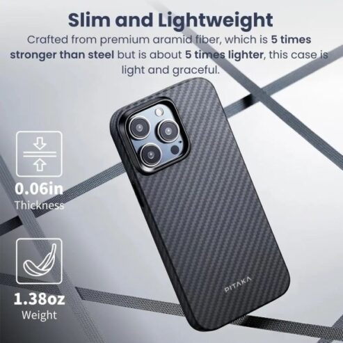 PITAKA Fiber Case iPhone 15ProMax