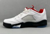 Air Jordan 5 RETRO x FIRE RED SILVER TONGUE