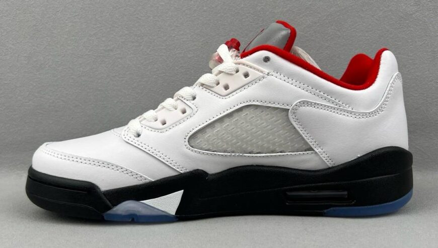Air Jordan 5 RETRO x FIRE RED SILVER TONGUE
