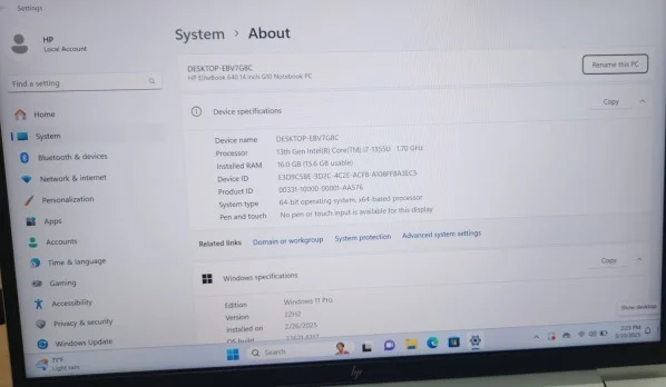 HP EliteBook Laptop 640 G10 – i7, 16GB RAM, 512GB SSD