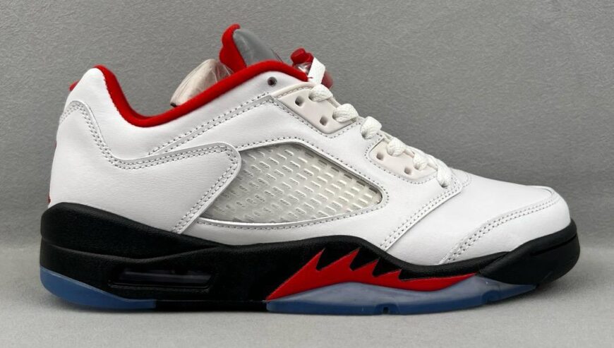 Air Jordan 5 RETRO x FIRE RED SILVER TONGUE