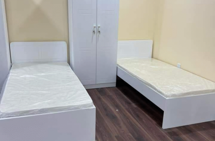 New Wood Bed , Steel bed,Cupboard