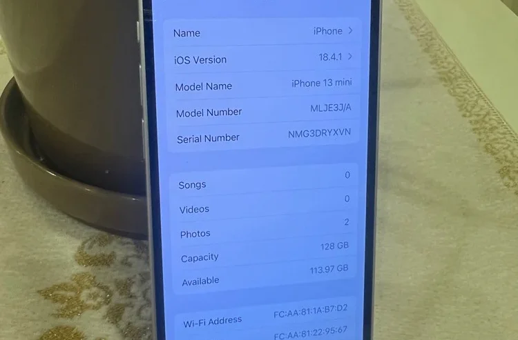 iPhone 13 mini clean battery 92