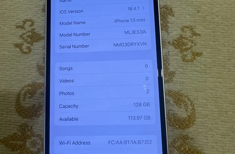 iPhone 13 mini clean battery 92