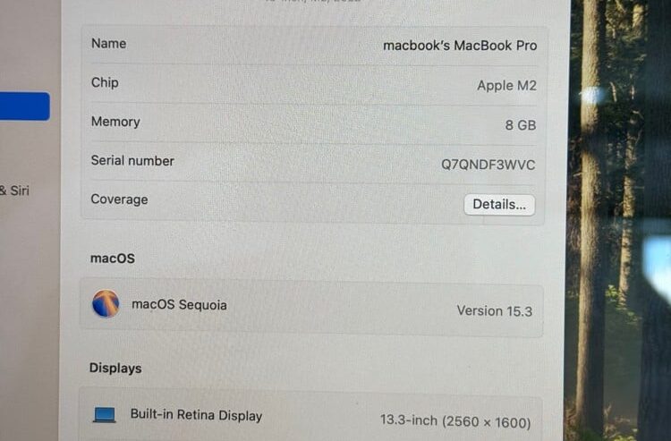 APPLE MACBOOK PRO M2 256GB
