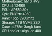 New gaming pc rtx 4060