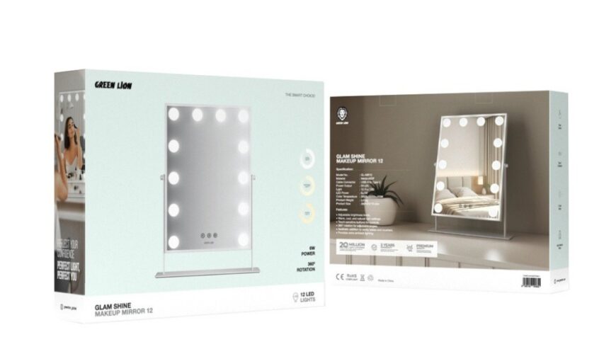 Green lion makeup mirror 12 led