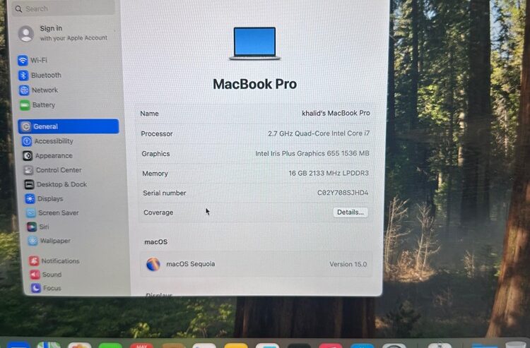 MacBook Pro 2018 i7 16gb 512ssd