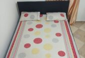 QUEEN SIZE IKEA BED WITH 2 STORAGE DRAWERS AND A MATRESS