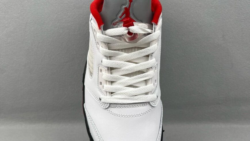 Air Jordan 5 RETRO x FIRE RED SILVER TONGUE