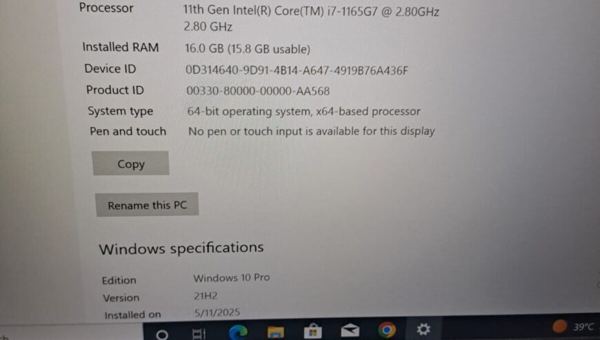 Hp pavilion i7 11th generation