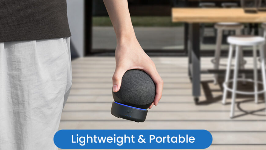 Portable rechargeable battery for Alexa