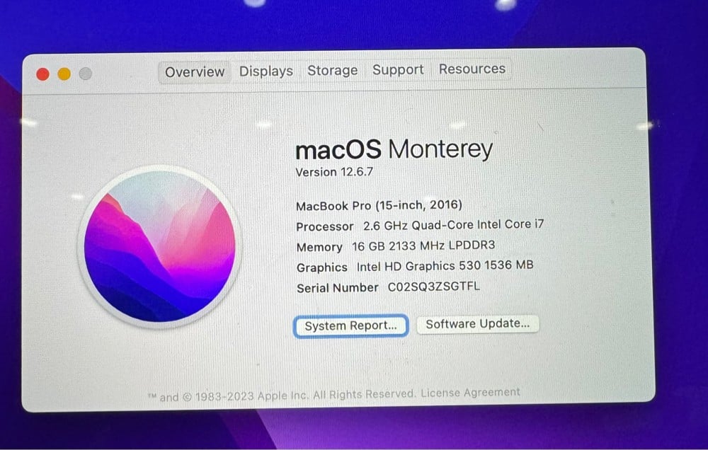 MacBook Pro 15inch 2016