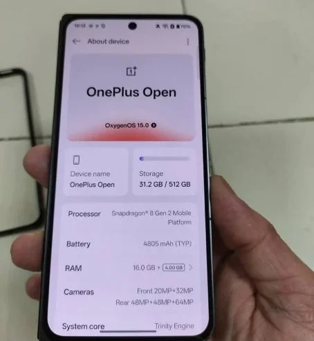 one plus open 20gb 512gb
