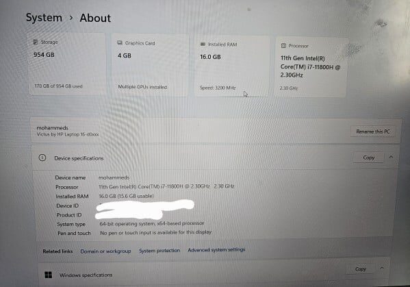 Gaming laptop