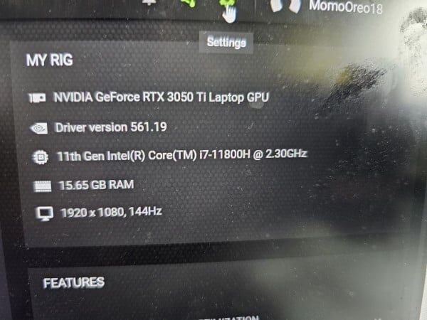 Gaming laptop