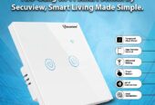 Two-Gang Wi-Fi Smart Switch by Secuview