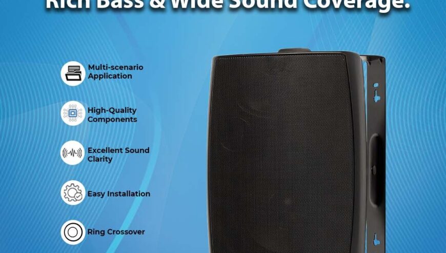 40W Wall-Mounted Speakers with Rich Bass.