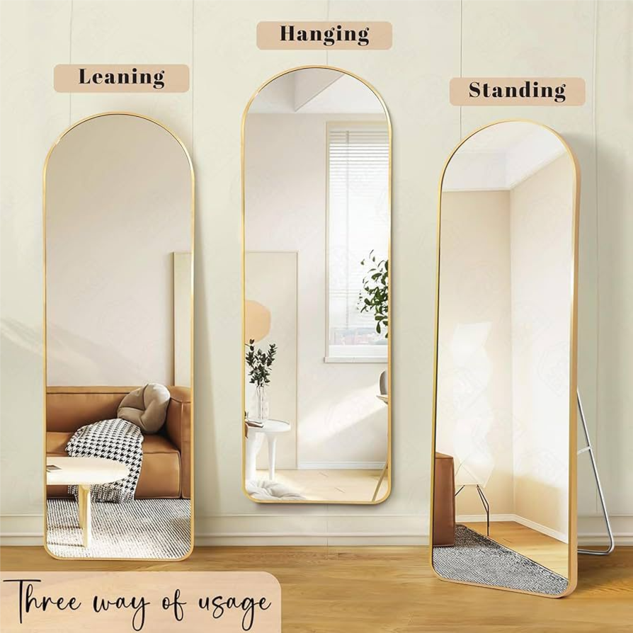 Aluminum Frame Metal Standing Mirror