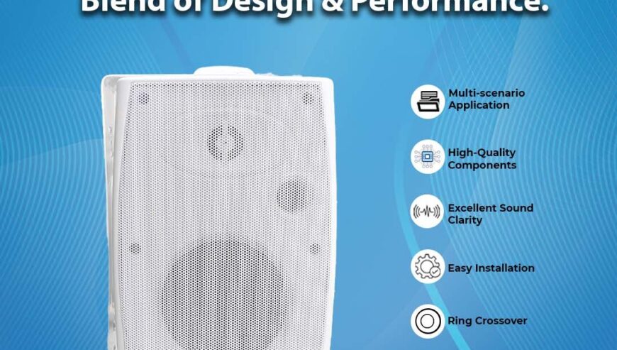 40W Wall-Mounted Speakers with Rich Bass.