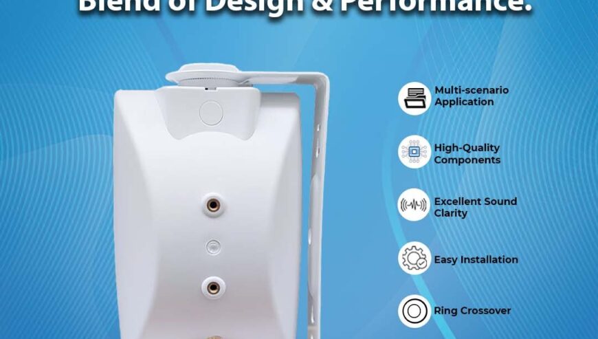 40W Wall-Mounted Speakers with Rich Bass.