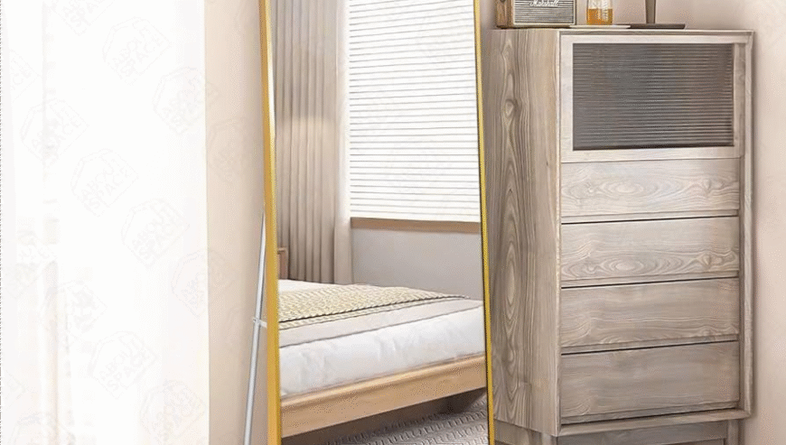Aluminum Frame Metal Standing Mirror