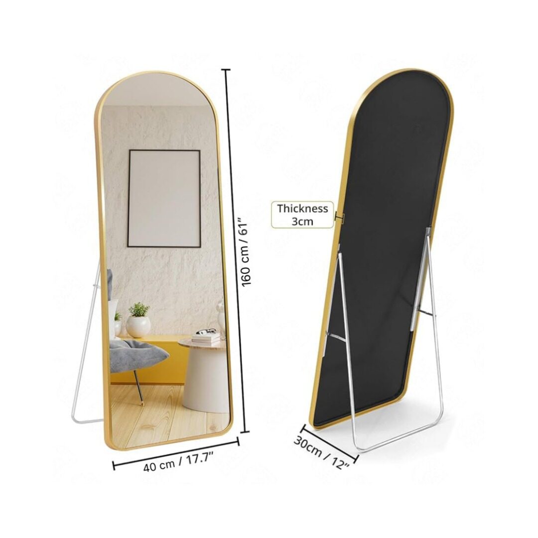 Aluminum Frame Metal Standing Mirror