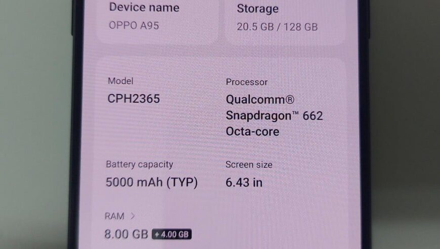 Oppo A95 For Sale