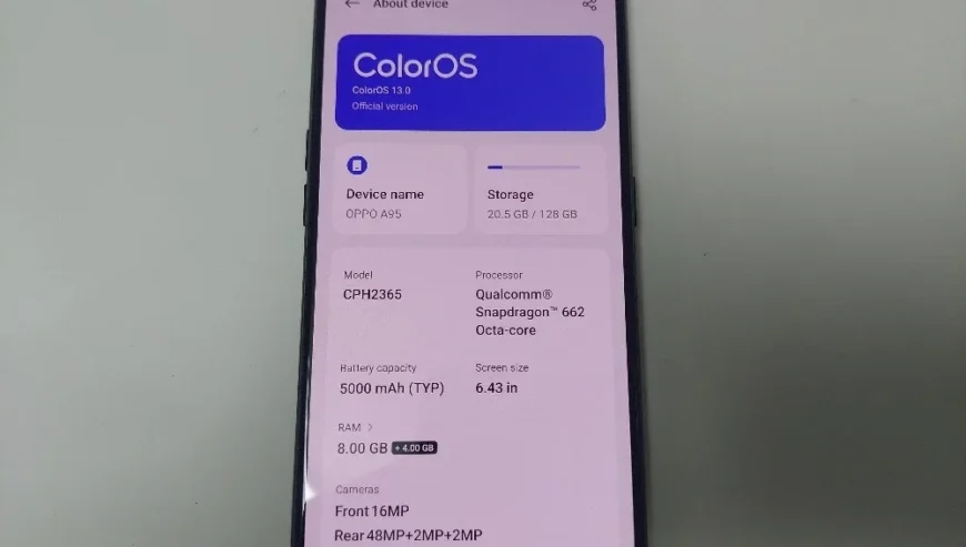 Oppo A95 For Sale