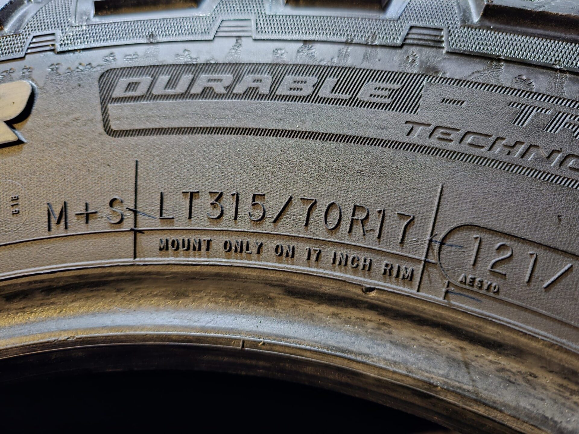 315-70-17,,, Cooper brand