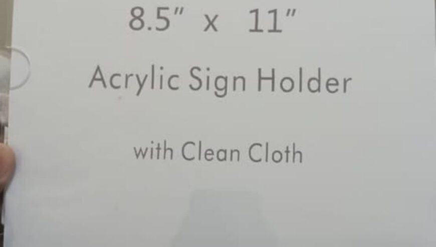 Acrylic Wall Sign Holder ,Wall Mount