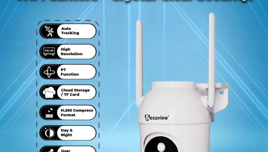 Secuview 5MP Waterproof Outdoor Wi-Fi Camera.