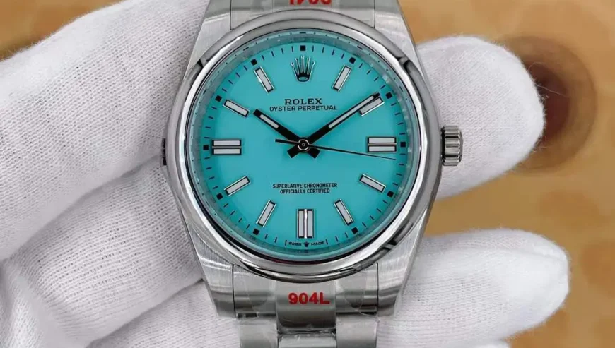 U1 Rolex Oyster Perpetual Cyan Dial