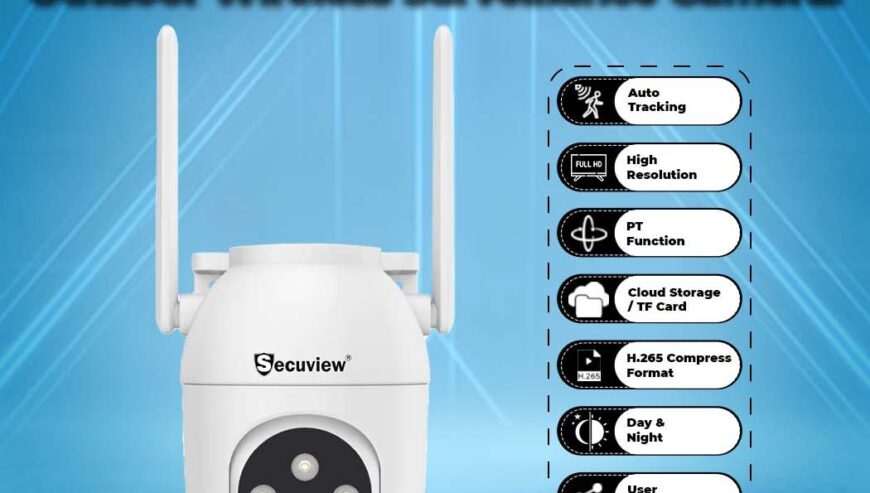 Secuview 5MP Outdoor Wireless Surveillance Camera.