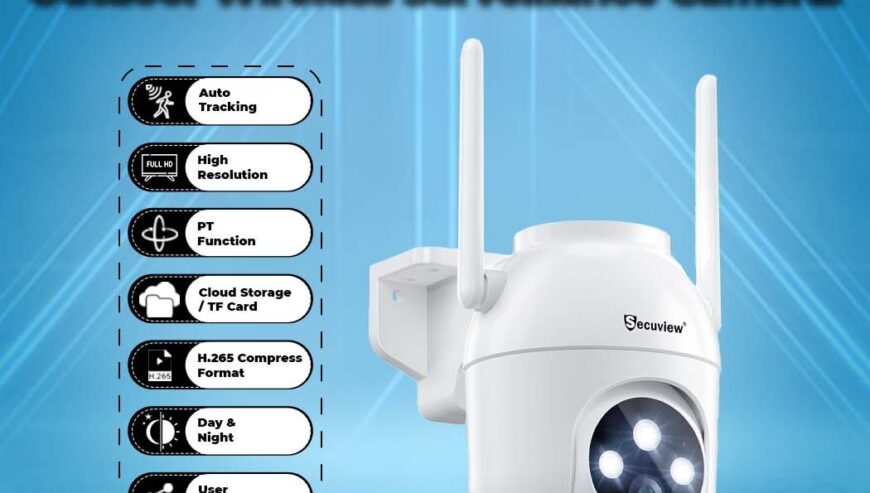 Secuview 5MP Outdoor Wireless Surveillance Camera.