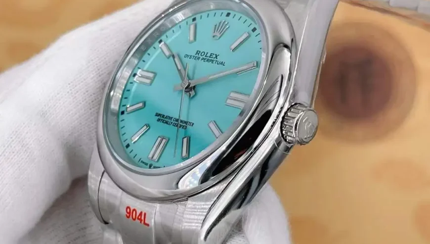 U1 Rolex Oyster Perpetual Cyan Dial